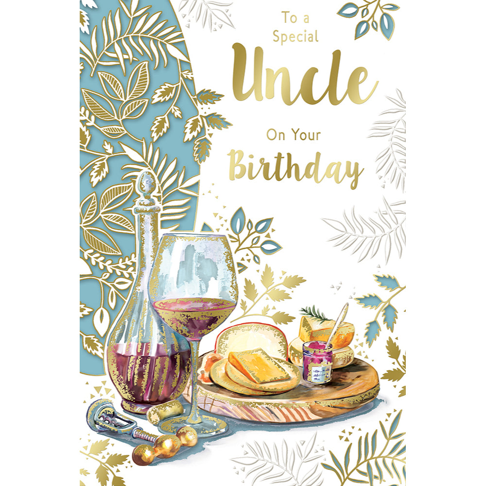 White Cotton Cards – Handgefertigte Geburtstagskarte „Uncle“ – 16x16 Cm, Mit Umschlag
