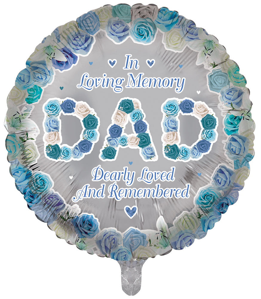 In Loving Memory of Dad Round Remembrance Balloon