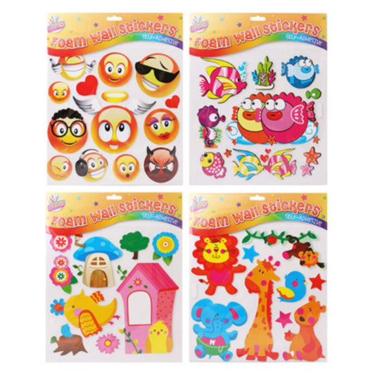 Single Pack of 3D Foam Wall Stickers Assorted Design