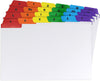 White Cards And Coloured Tab A-Z Guide Cards 203 x 127mm (8"x5")