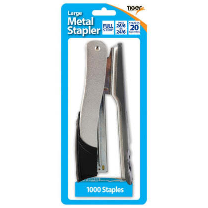 Large Metal 26/6 Stapler and 1000 Staples
