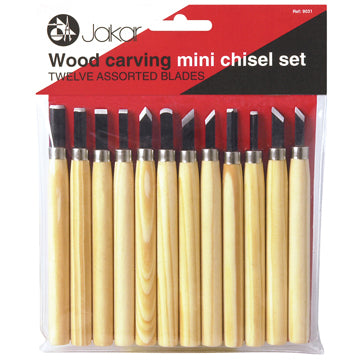 Set of 12 Wood Carving Mini Chisel Set