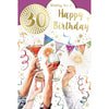 Wishing You a 30th Happy Birthday Open Unisex Celebrity Style Greeting Card