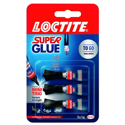 Loctite Super Glue Mini Trio 1g (Pack of 3) 1623763
