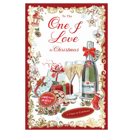 To The One I Love Elegant Christmas Celebration Card