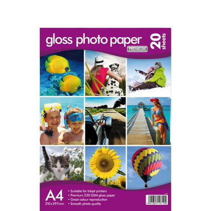 20 A4 Gloss Photo Paper 230gsm