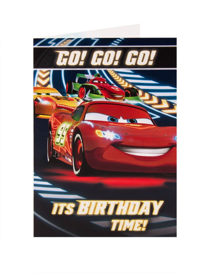 Disney Cars Lighting McQueen Go! Go! Go! It's Birthday Time! Birthday Card