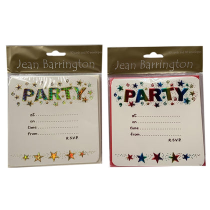 Pack of 10 Party Invitations