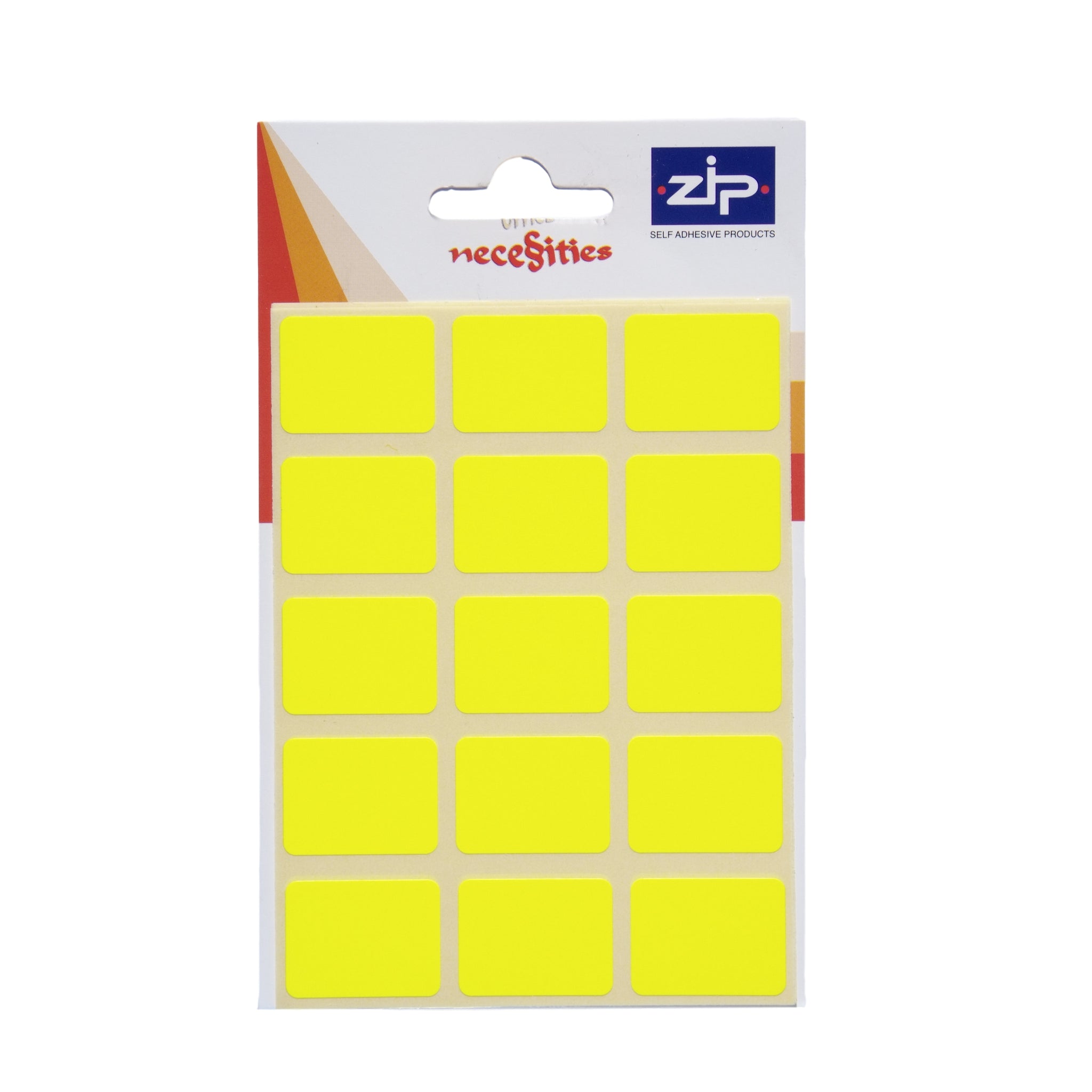 Pack of 60 19 x 25mm Fluorescent Yellow Labels
