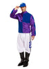 Adult Jockey Purple and Blue Fancy Dress Costume