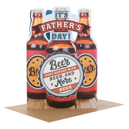 Father's Day Card 'Drinks Coaster' Die Cut