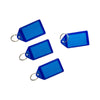 Pack of 50 Large Blue Identity Tag Key Rings - Sliding Fob Keyrings Coloured