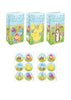 Pack of 12 Easter Paper Party Gift Bags with Stickers