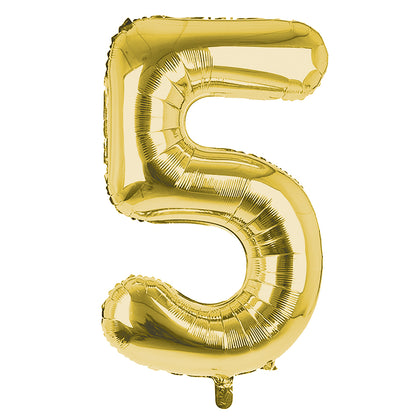 Giant Foil Gold 5 Number Balloon
