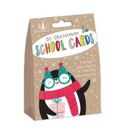 Pack of 30 Kids School Christmas Cards