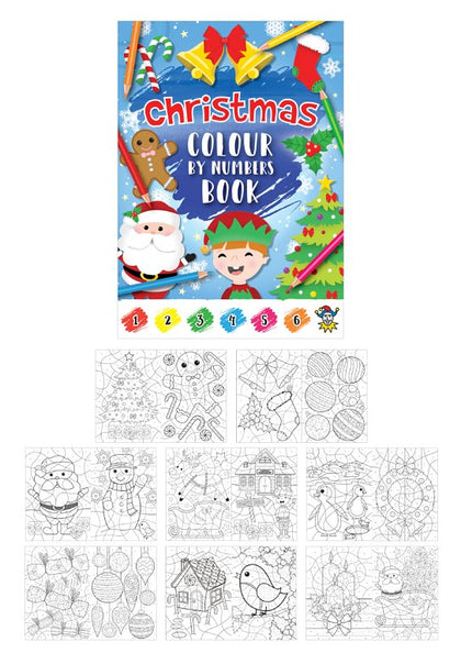 Mini Christmas Colour By Numbers Colouring Book