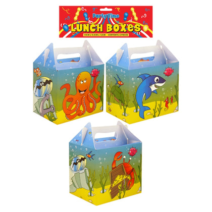 Pack of 6 Lunch Boxes Sealife Design