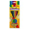 Box of 10 Triangular Junior Easy Grip Colouring Pencils by World of Colour