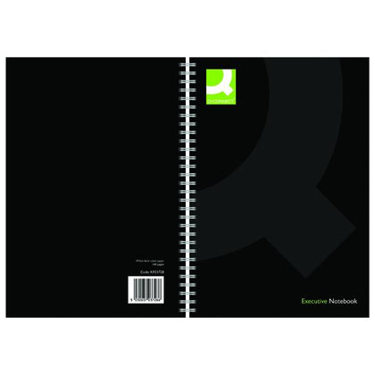 Pack of 3 A5 Hardback Wirebound Book Black