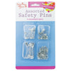 100 Pack Assorted Size Silver Safety Pins