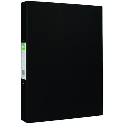 Pack of 10 A4 Black 2 Ring 25mm Paper Over Board Black Ring Binders