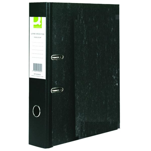 Pack of 10 Foolscap Black Lever Arch Files