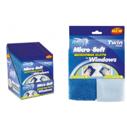 Duzzit Micro-Soft Window Cloth Twin Pack