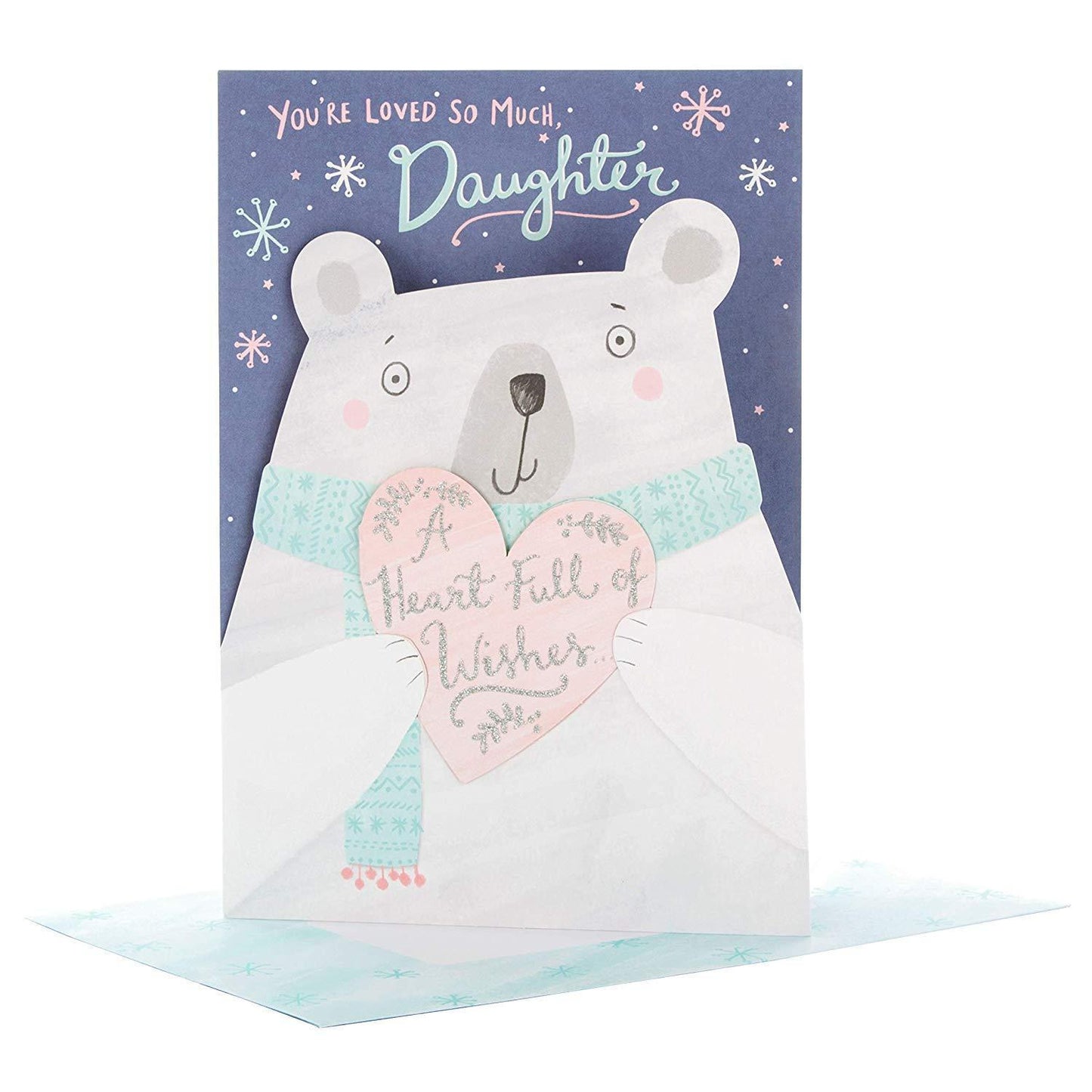 Daughter Christmas Card 'Removable Secret Message'