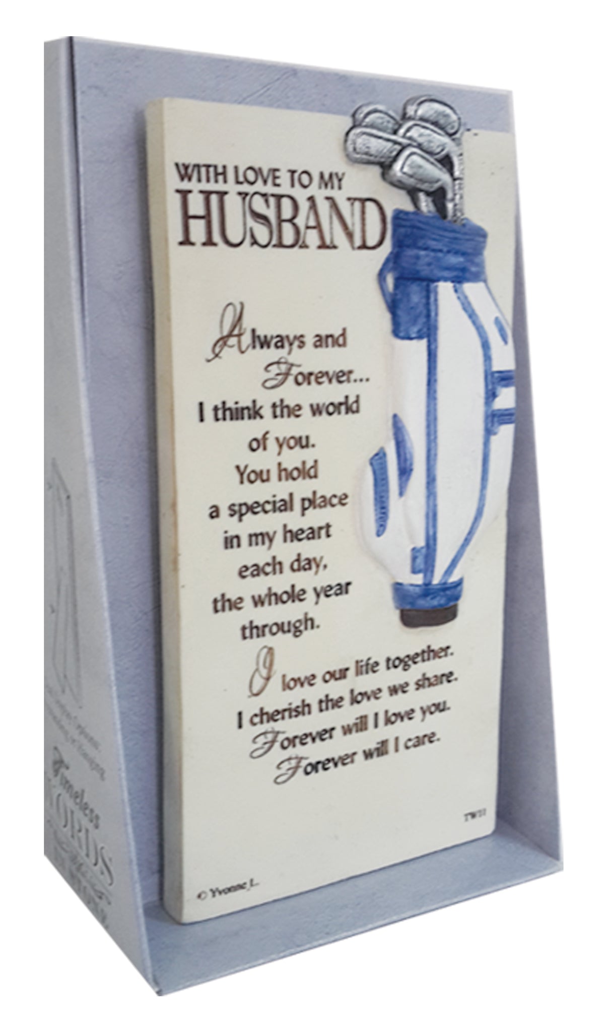 With Love To My Husband Timeless Words Plaque