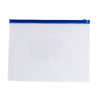 Pack of 12 A5 Clear Zippy Bags with Blue Zip