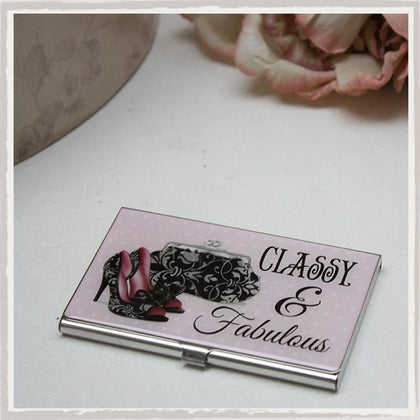 Sophia Silver Plated Classy & Fabulous Business Card Holder