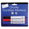 3 Chunky Dry-Wipe Board Markers