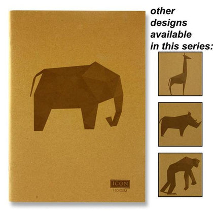 A3 80 Pages 110gsm Animalia Design Kraft Sketch Book by Icon Art