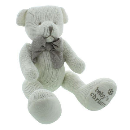 Bambino Knitted Cotton Bear Baby's 1st Christmas