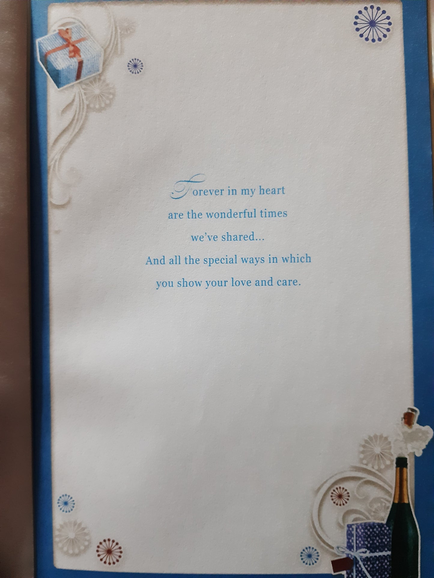 To My Partner On Your Birthday Male Opacity Card