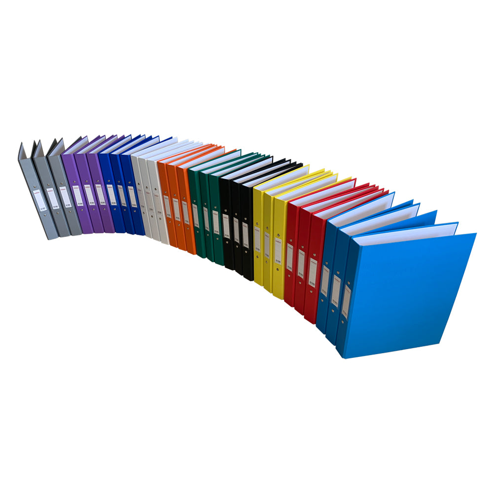 Pack of 20 A4 Red Paper Over Board Ring Binders by Janrax