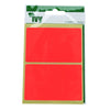 Pack of 8 Red Fluorescent 50x80mm Rectangular Labels
