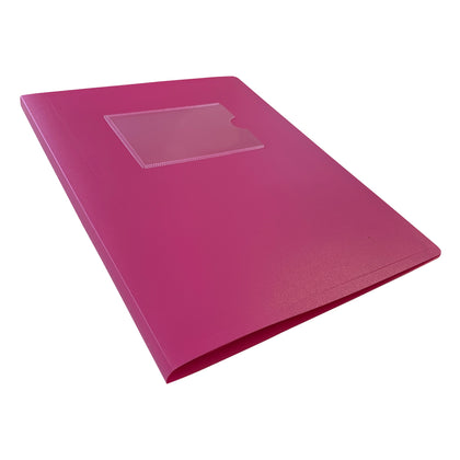 A5 Pink Flexible Cover 10 Pocket Display Book