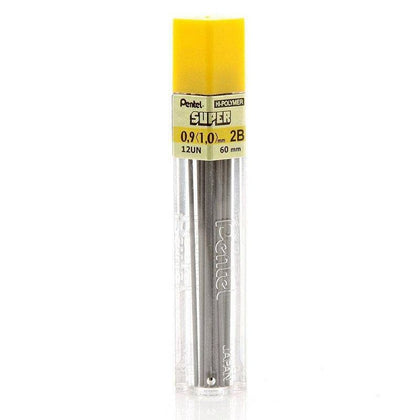 Tube of 15 Pentel Super Hi-Polymer 2B 0.9mm Pencil Leads