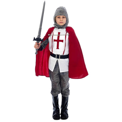 Children's Knight Fancy Dress Up Costume Ages 7-9