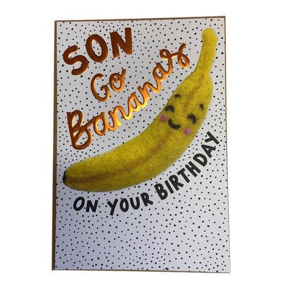 Son Go Bananas Funny Birthday Card