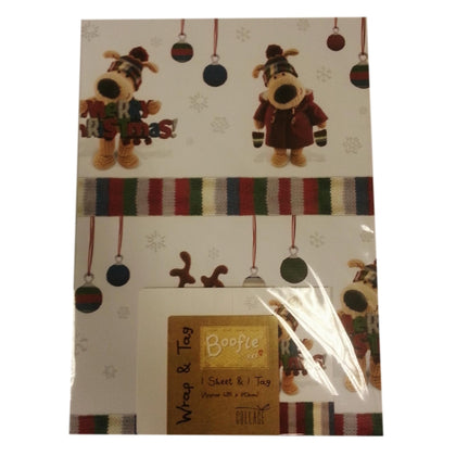 Boofle Merry Christmas Gift Wrap Sheet & Tag