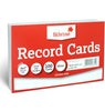 Pack of 100 White Record Cards 8x5" (203 x 127mm)