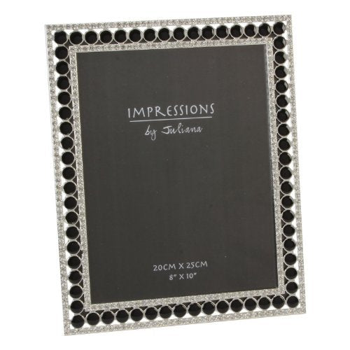 Impressions Siver Plated And Epoxy Black Photo Frame - 8"x10"