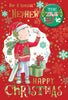 For a Special Nephew Selfie Design Christmas Card with Badge