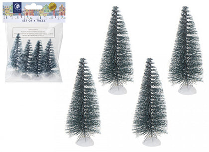 Set of 4 Mini World Christmas Trees