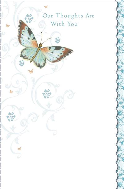 6 x Our Thoughts are with You Bereavement Sympathy Condolences Cards