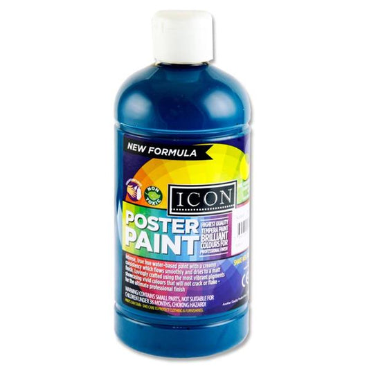 500ml Turquoise Poster Paint by Icon Art