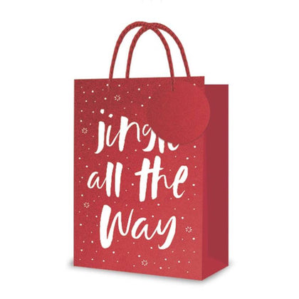 Red Christmas Perfume Size Gift Bag - Jingle all the Way