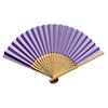 Pastel Purple Paper Hand Held Bamboo and Wooden Fan